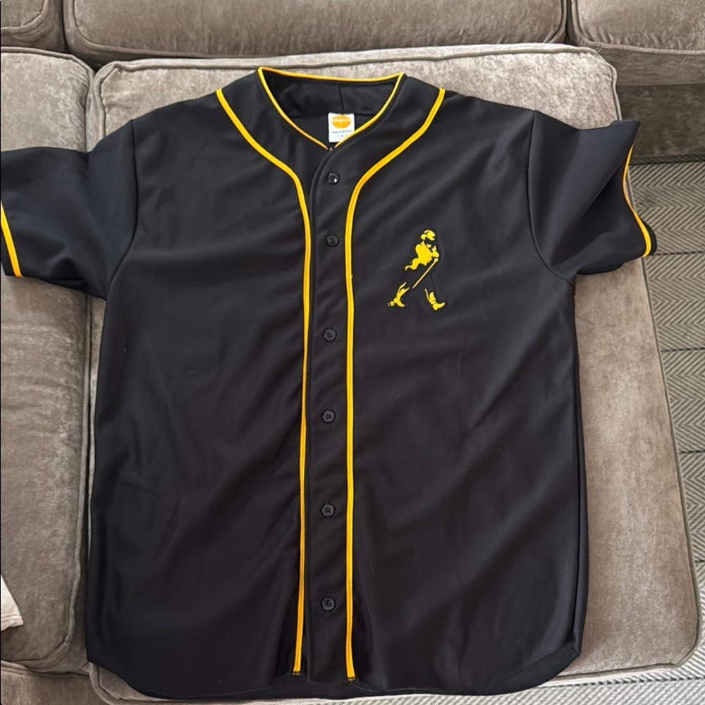 Jonnie Walker Black and Yellow Baseball Jersey